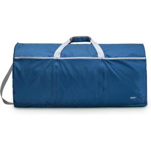 imageAmazon Basics Large Duffel Bag 100L for Travel Travel Bag with Multiple Zippered Pockets Lightweight yet Durable Nylon Material 50Pound Weight Capacity Red 325quotL x 17quotW x 115quotHNavy Blue