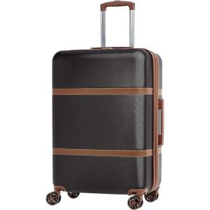 imageAmazon Basics Rolling Luggage Bag Wheels 267inch Vienna Spinner Suitcase Expandable BlackBlack