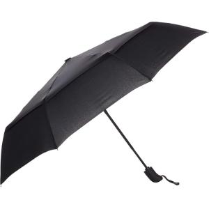 imageAmazon Basics Round Automatic Travel Small Compact Umbrella with Wind Vent Black One SizeBlack