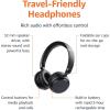imageAmazon Basics Bluetooth Headphones with Microphone Wireless On Ear 35 Hour Playtime Foldable One Size Black