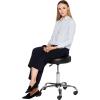 imageAmazon Basics Drafting Spa Bar Stool with Wheels Height Adjustable Swivel Black 2205quot D x 2283quot W x 1988quot H