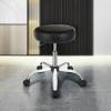 imageAmazon Basics Drafting Spa Bar Stool with Wheels Height Adjustable Swivel Black 2205quot D x 2283quot W x 1988quot H