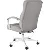 imageAmazon Basics Executive Desk Chair 275lb Capacity Oversized Cushion Grey Bonded Leather 2913quotD x 252quotW x 4311quotHGrey