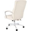 imageAmazon Basics Executive Desk Chair 275lb Capacity Oversized Cushion Grey Bonded Leather 2913quotD x 252quotW x 4311quotHIvory