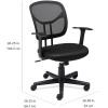 imageAmazon Basics Mesh MidBack AdjustableHeight 360Degree Swivel Office Desk Chair with Armrests Lumbar Support and Easy to Assemble Black