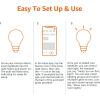 imageAmazon Basics Smart A19 LED Light Bulb Color Changing 60W Equivalent 800LM Works with Alexa Only 24 GHz WiFi No Hub Required 1PackColor Changing