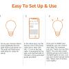 imageAmazon Basics Smart A19 LED Light Bulb Color Changing 60W Equivalent 800LM Works with Alexa Only 24 GHz WiFi No Hub Required 1PackColor Changing 75w