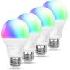 imageAmazon Basics Smart A19 LED Light Bulb Color Changing 60W Equivalent 800LM Works with Alexa Only 24 GHz WiFi No Hub Required 1PackColor Changing 75w