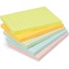 imageAmazon Basics Sticky Note Pads Lined 4x6 Rectangular Assorted Colors Pack of 5