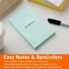 imageAmazon Basics Sticky Note Pads Lined 4x6 Rectangular Assorted Colors Pack of 5