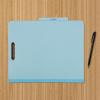 imageAmazon Basics Sturdy 10Pack Letter Size Pressboard Classification File Folders with Fasteners Dividers 2 Expansion  GreenLight Blue