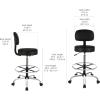 imageAmazonBasics MultiPurpose Adjustable Drafting Spa Bar Stool with Foot Rest and Wheels  Black