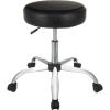 imageAmazon Basics Drafting Spa Bar Stool with Wheels Height Adjustable Swivel Black 2205quot D x 2283quot W x 1988quot H