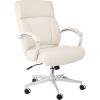 imageAmazon Basics Executive Desk Chair 275lb Capacity Oversized Cushion Grey Bonded Leather 2913quotD x 252quotW x 4311quotHIvory