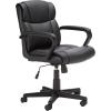 imageAmazon Basics Office Computer Task Desk Chair with Padded Armrests MidBack Adjustable 360 Swivel Rolling 275 Pound Capacity BIFMA Certified 242quotD x 24quotW x 348quotH Black Faux LeatherBlack