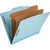 imageAmazon Basics Sturdy 10Pack Letter Size Pressboard Classification File Folders with Fasteners Dividers 2 Expansion  GreenLight Blue