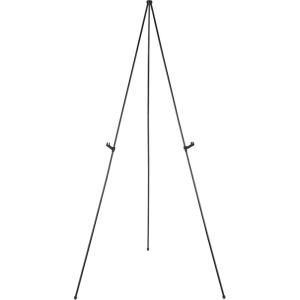 imageAmazon Basics Easel Display Stand Instant Floor Poster Lightweight Collapsible and Portable with Tripod Base Black Steel supports 5 pounds