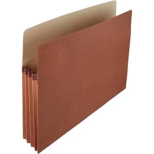 imageAmazon Basics Expanding File Folder Organizer with Pockets Letter Size 35Inch Expansion 25Pack 95 x 1175 Inches BrownLetter