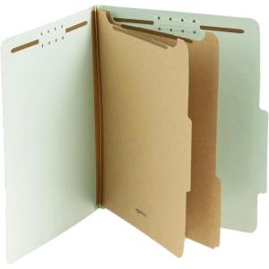 imageAmazon Basics Sturdy 10Pack Letter Size Pressboard Classification File Folders with Fasteners Dividers 2 Expansion  GreenGreen