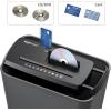 imageAmazon Basics 8Sheet Strip Cut Paper CD and Credit Card Shredder Compact No Basket Portable with Extendable Arm Black