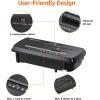 imageAmazon Basics 8Sheet Strip Cut Paper CD and Credit Card Shredder Compact No Basket Portable with Extendable Arm Black