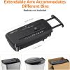 imageAmazon Basics 8Sheet Strip Cut Paper CD and Credit Card Shredder Compact No Basket Portable with Extendable Arm Black