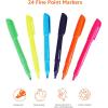 imageAmazon Basics Highlighters Fluorescent Ink Chisel Tip Assorted Colors School Supplies 12 Pack24 Pack