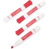 imageAmazon Basics LowOdor Chisel Tip Dry Erase Whiteboard Marker Pack of 4 Black Red Green BlueRed