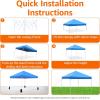 imageAmazon Basics 10 x 10 Pop Up Canopy Tent Outdoor Setup Includes Wheeled Carry Bag 8 Pegs 4 Ropes 4 Weighted Bags BlueBlue