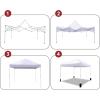 imageAmazon Basics 10 x 10 Pop Up Canopy Tent Outdoor Setup Includes Wheeled Carry Bag 8 Pegs 4 Ropes 4 Weighted Bags BlueWhite