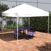 imageAmazon Basics 10 x 10 Pop Up Canopy Tent Outdoor Setup Includes Wheeled Carry Bag 8 Pegs 4 Ropes 4 Weighted Bags BlueWhite