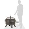 imageAmazon Basics 27 inch Steel Round Lattice Fire Pitblack