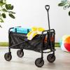 imageAmazon Basics Collapsible Folding Heavy Duty Utility Wagon for Outdoor Sports Camping Garden and Shopping BlackBlack
