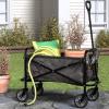 imageAmazon Basics Collapsible Folding Heavy Duty Utility Wagon for Outdoor Sports Camping Garden and Shopping BlackBlack