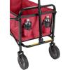 imageAmazon Basics Collapsible Folding Heavy Duty Utility Wagon for Outdoor Sports Camping Garden and Shopping BlackRed