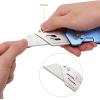 imageAmazon Basics Folding Utility Knife Lightweight Aluminum Body with Holster Light BlueLight Blue