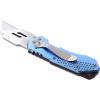 imageAmazon Basics Folding Utility Knife Lightweight Aluminum Body with Holster Light BlueLight Blue