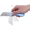 imageAmazon Basics Folding Utility Knife Lightweight Aluminum Body with Holster Light BlueLight Blue