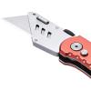 imageAmazon Basics Folding Utility Knife Lightweight Aluminum Body with Holster Light BlueRed
