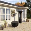 imageAmazon Basics Outdoor Round Stand Up Patio Heater Cover Black 36quotL X 36quotWX 95quotBlack