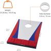 imageAmazon Basics Portable Wood Cornhole Board Set for Outdoor Play BlueRed