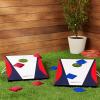 imageAmazon Basics Portable Wood Cornhole Board Set for Outdoor Play BlueRed