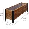 imageAmazon Basics Recycled Wood Rectangular Garden Planter Brown 37 x 13 x 15 Inch LxWxH