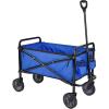 imageAmazon Basics Collapsible Folding Heavy Duty Utility Wagon for Outdoor Sports Camping Garden and Shopping BlackBlue