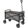 imageAmazon Basics Collapsible Folding Heavy Duty Utility Wagon for Outdoor Sports Camping Garden and Shopping BlackGray