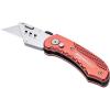 imageAmazon Basics Folding Utility Knife Lightweight Aluminum Body with Holster Light BlueRed