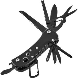 imageAmazon Basics 15in1 Stainless Steel Multitool Pocket Knife with Sheath BlackBlack