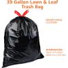 imageAmazon Basics Lawn ampamp Leaf Drawstring Trash Bags 39 Gallon 40 Count40 Count Pack of 1