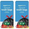 imageAmazon Basics Lawn ampamp Leaf Drawstring Trash Bags 39 Gallon 40 Count40 Count Pack of 2