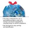 imageAmazon Basics Blue Recycling Trash Bags Unscented 13 Gallon 60 count Pack of 160 Count Pack of 2